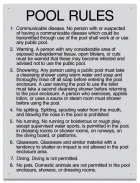 Minnesota Pool Rules Sign