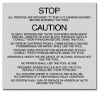 Mobile County, Alabama Pool Safety Rules Sign