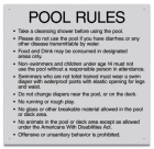 Montana Pool Rules Sign