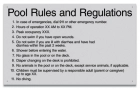 Montgomery County, Alabama Pool Rules and Regulations Sign
