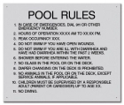 Montgomery County, Alabama Pool Rules and Regulations Sign