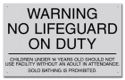 Nevada No Lifeguard Sign