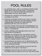 Nevada Pool Rules Sign