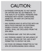 Nevada Spa Rules Sign