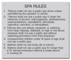 New Hampshire Spa Rules Sign