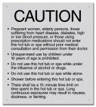 New Jersey Hot Tub Spa Caution Sign