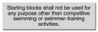 New York City Starting/Diving Blocks Pool Sign