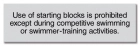 New York Starting/Diving Blocks Pool Sign
