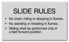 New York White-Water Slide Rules Sign