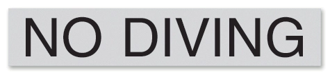No Diving
