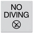 No Diving Sign with Symbol