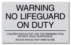 North Carolina No Lifeguard On Duty Sign