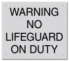 North Carolina No Lifeguard Sign for Wading Pools