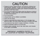 North Carolina Spa Rules Sign