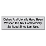 Not Commercially Sanitized Sign - Alabama Compliant