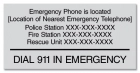 Ohio Emergency Phone Sign