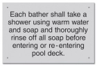 Ontario Canada Shower Rules Sign