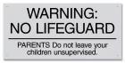 Oregon No Wading Pool Lifeguard Sign