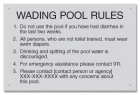 Oregon Wading Pool Rules Sign