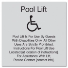 Pool Lift Rules w/ ISA Symbol - Large
