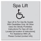 Spa Lift Rules w/ISA Symbol - Large