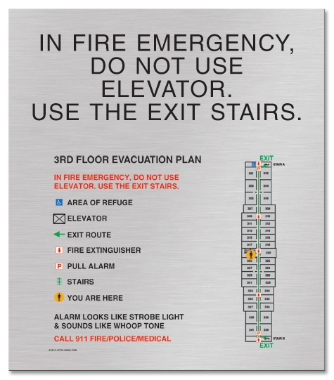 Standard Elevator Evacuation Plans - NYC Compliant