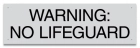 Tennessee No Lifeguard Warning Sign
