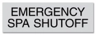 Texas Emergency Spa Shutoff Sign