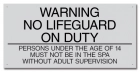 Texas No Lifeguard on Duty Pool Sign