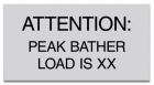Utah Peak Bather Load Pool Sign