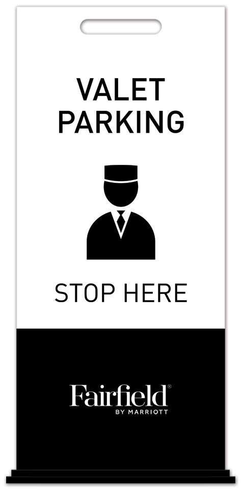 Valet Parking Free-Standing Floor Sign