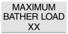 Virginia Maximum Bather Load Sign