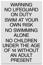 Virginia No Lifeguard Sign