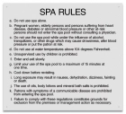 Virginia Spa Rules Sign