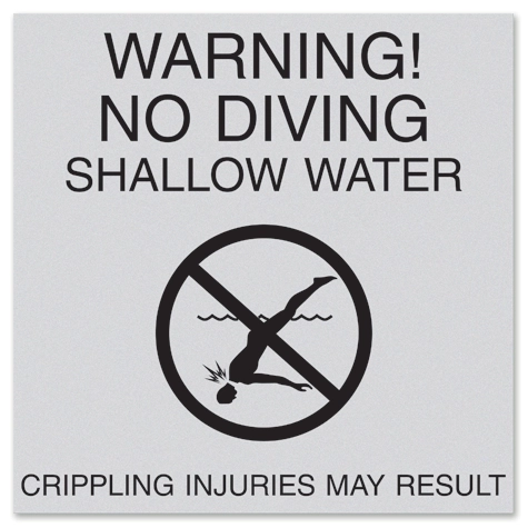 Warning! No Diving... w/Symbol
