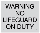 Washington DC No Lifeguard Pool Sign