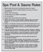 Washington DC Spa & Sauna Rules Sign