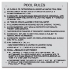 Washington Pool Rules Sign
