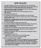 Washington Spa Rules Sign
