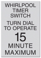 Whirlpool Timer Sign