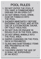 Wisconsin Pool Rules Sign
