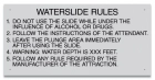 Wisconsin Waterslide Rules Sign