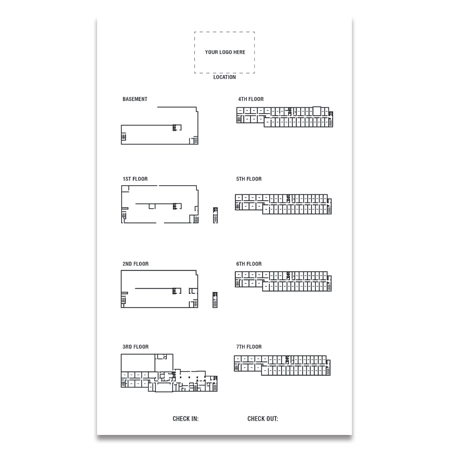 14" x 8.5" Paper Property Map with Logo