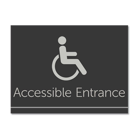 Accessible Entrance Sign w/ISA Symbol