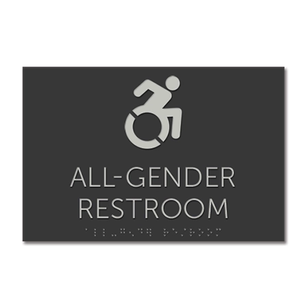 All-Gender Restroom Sign w/ Dynamic ISA Symbol