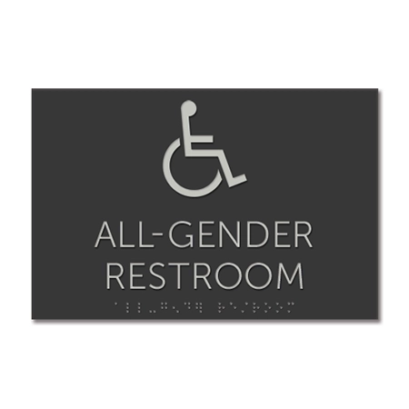 All-Gender Restroom Sign w/ISA Symbol