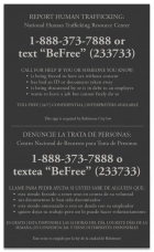 Baltimore, MD Large Human Trafficking Sign - Celtec