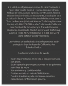 California Human Trafficking Spanish Version Notice