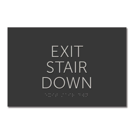 Exit Stair DownEgress Sign - CA Compliant