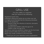 Grill Use Sign